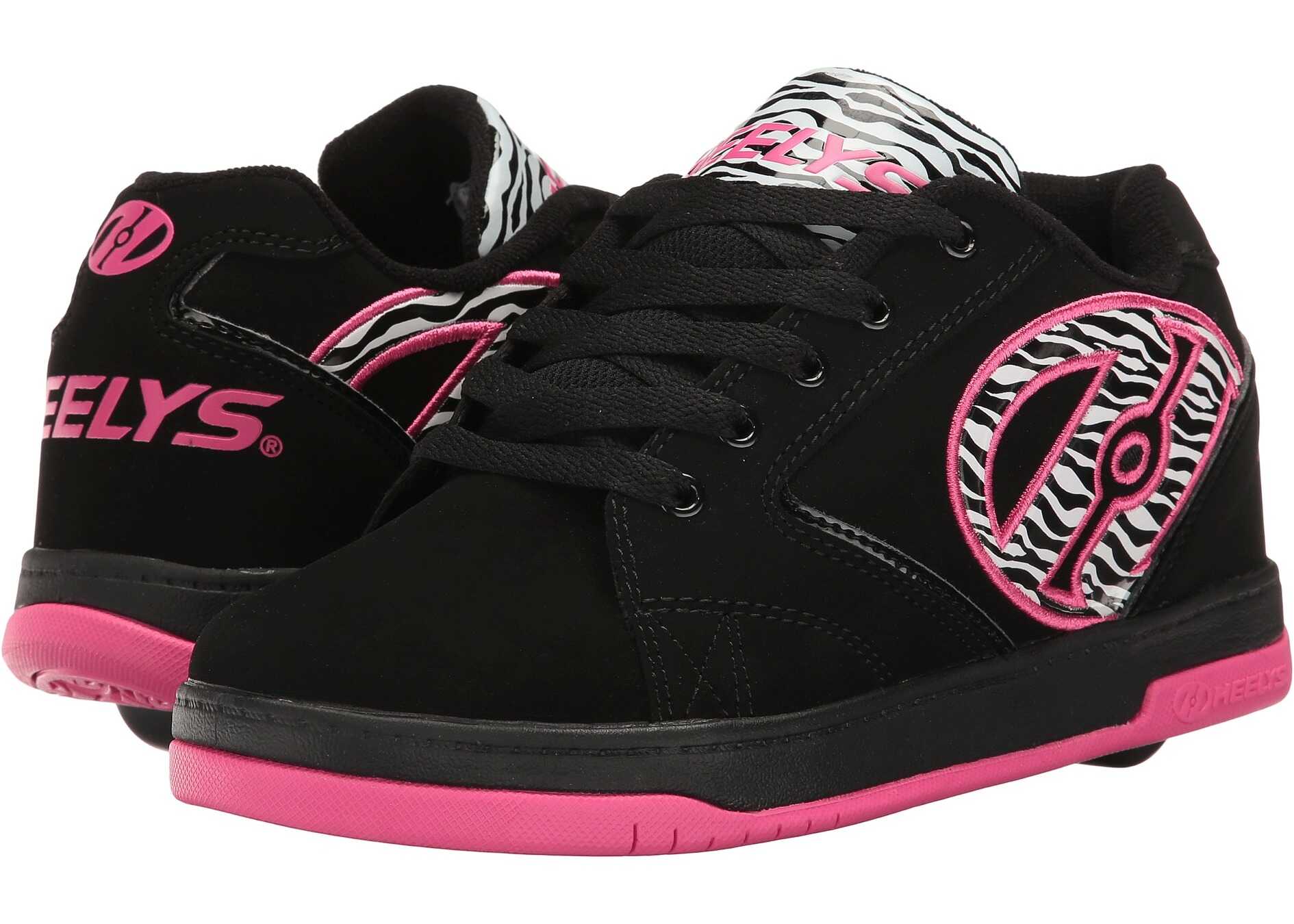 Tenis Heelys Propel 2.0 (Little Kid/Big Kid/Adult) Black/Pink/Zebra