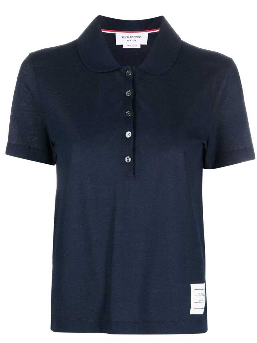 Poze Thom Browne THOM BROWNE Polo shirt Blue b-mall.ro 