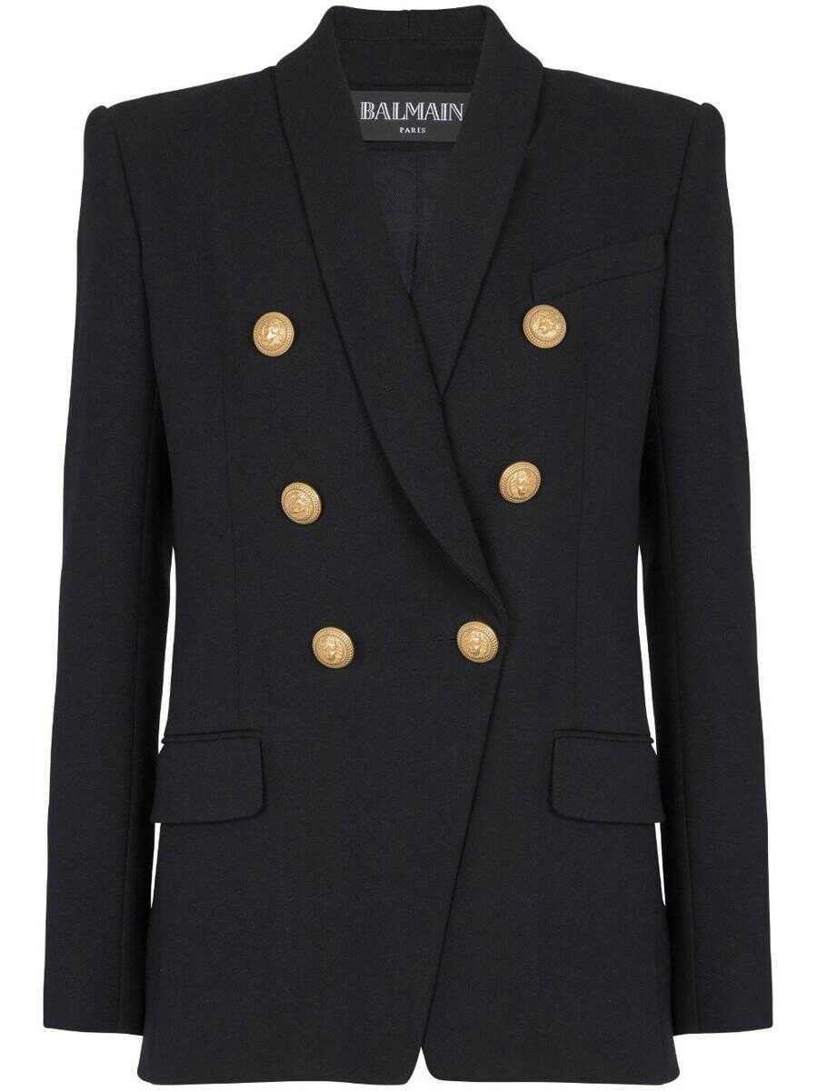 Balmain BALMAIN Double breasted wool jacket Black