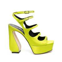 Sandale cu platforma Si Rossi Crepe Satin Heel Sandals Femei