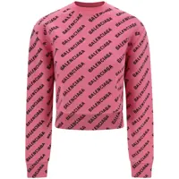 Pulovere Balenciaga Jacquard Crew-Neck Sweater Femei
