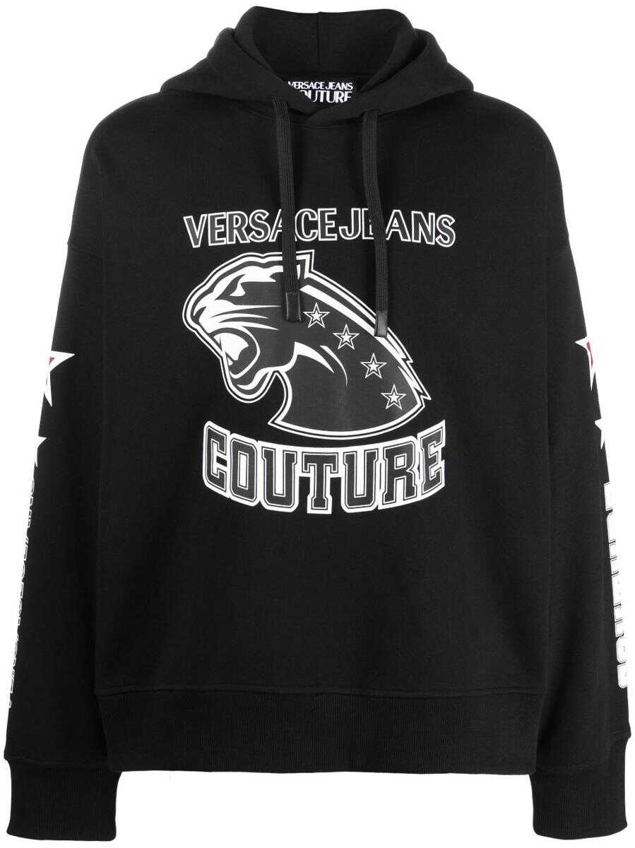 Versace Jeans Couture VERSACE JEANS COUTURE Logo print hoodie Black