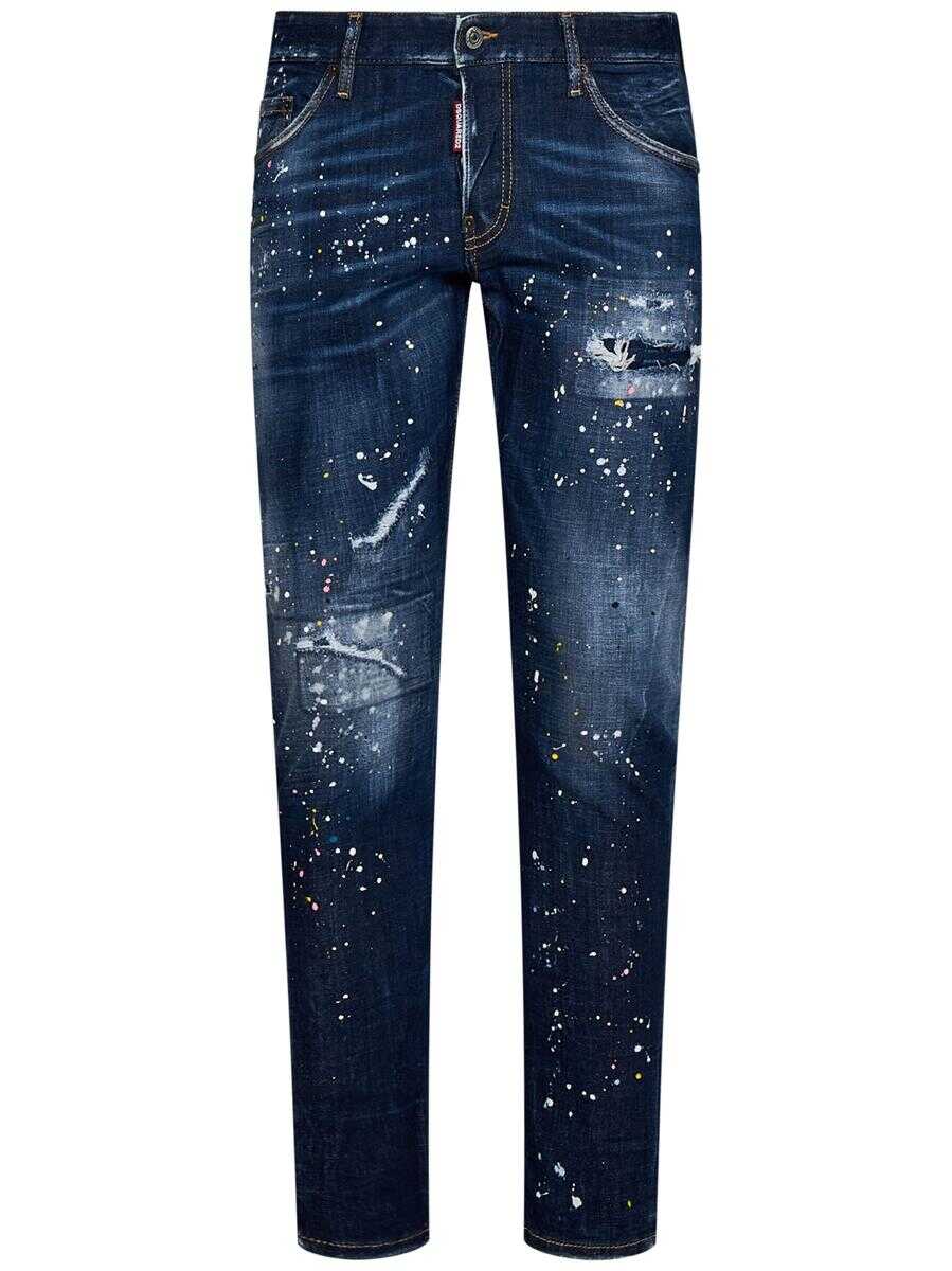 DSQUARED2 Dsquared2 DARK SPOTTED WASH SEXY TWIST Jeans Blue