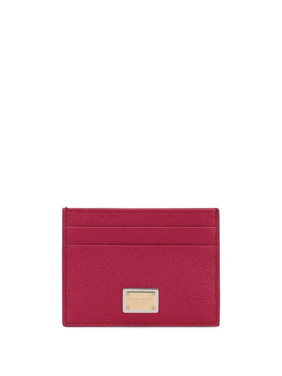 Dolce & Gabbana DOLCE & GABBANA CRUISE Leather credit card case FUCHSIA