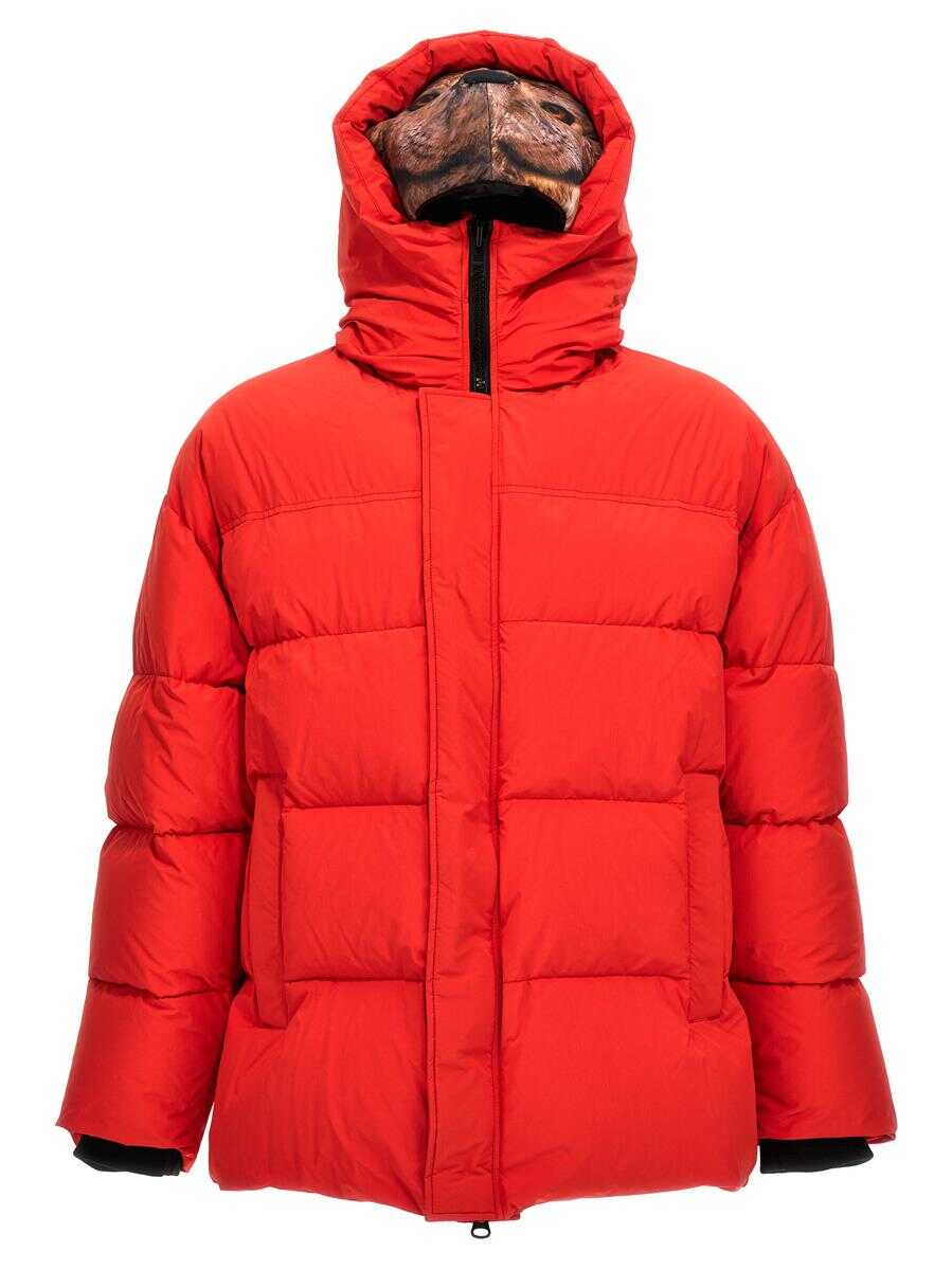 DOUBLET DOUBLET \'Animal trim\' down jacket Red