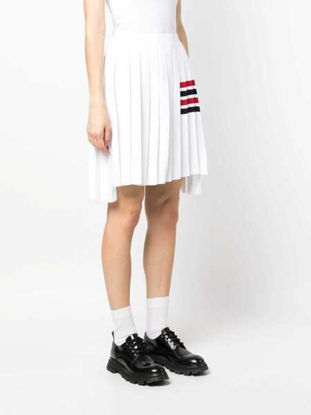 Fuste Thom Browne Thom Browne Pleated Knitted Skirt WHITE Femei (BM 11335082) 3