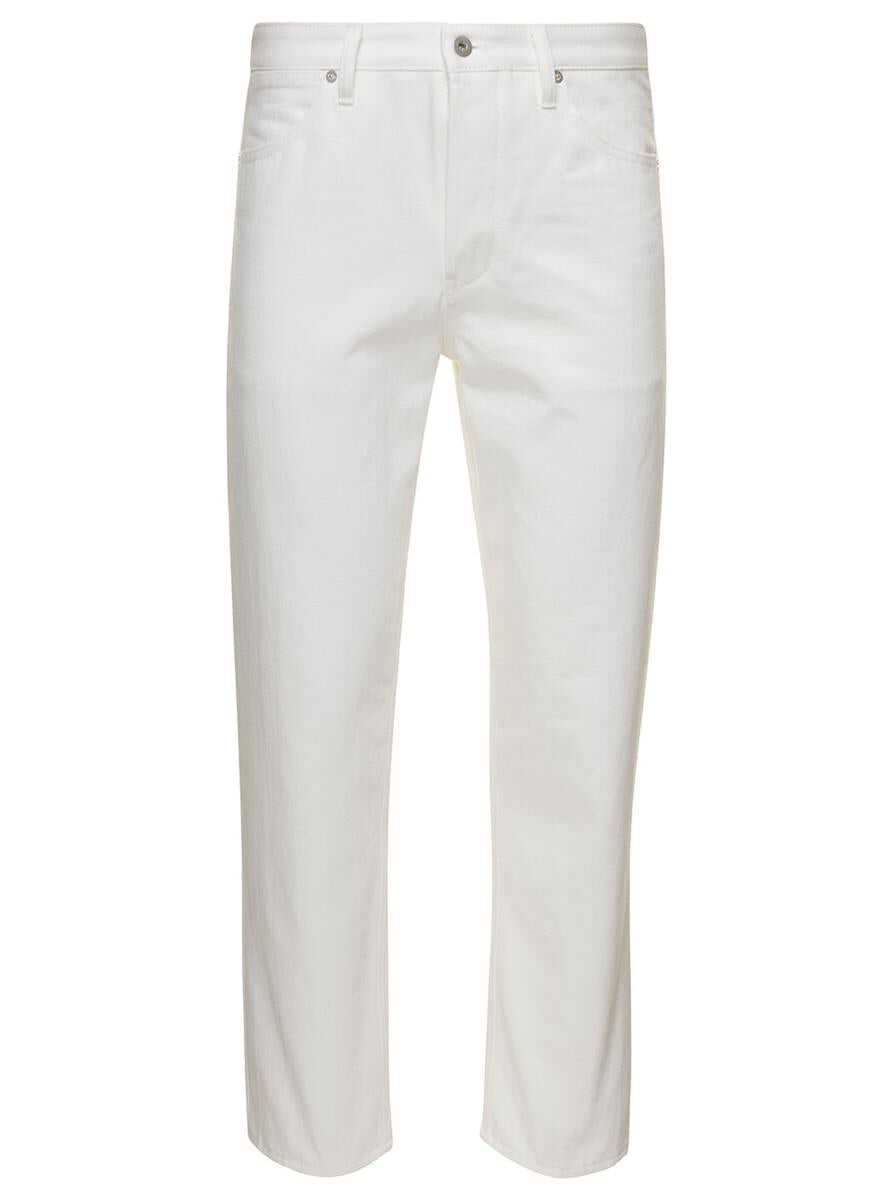 Jil Sander White Straight-Leg Jeans in Cotton Denim Man White
