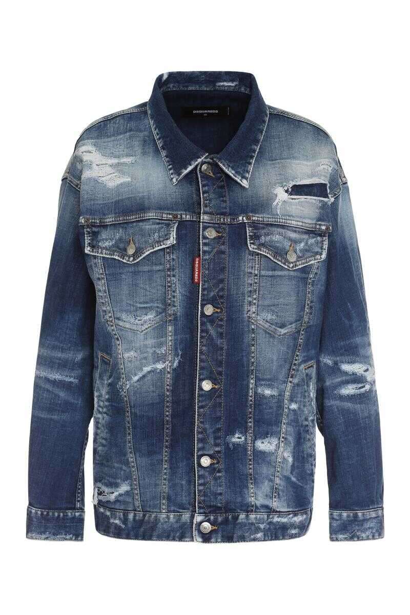 DSQUARED2 DSQUARED2 DESTROYED DENIM JACKET Denim