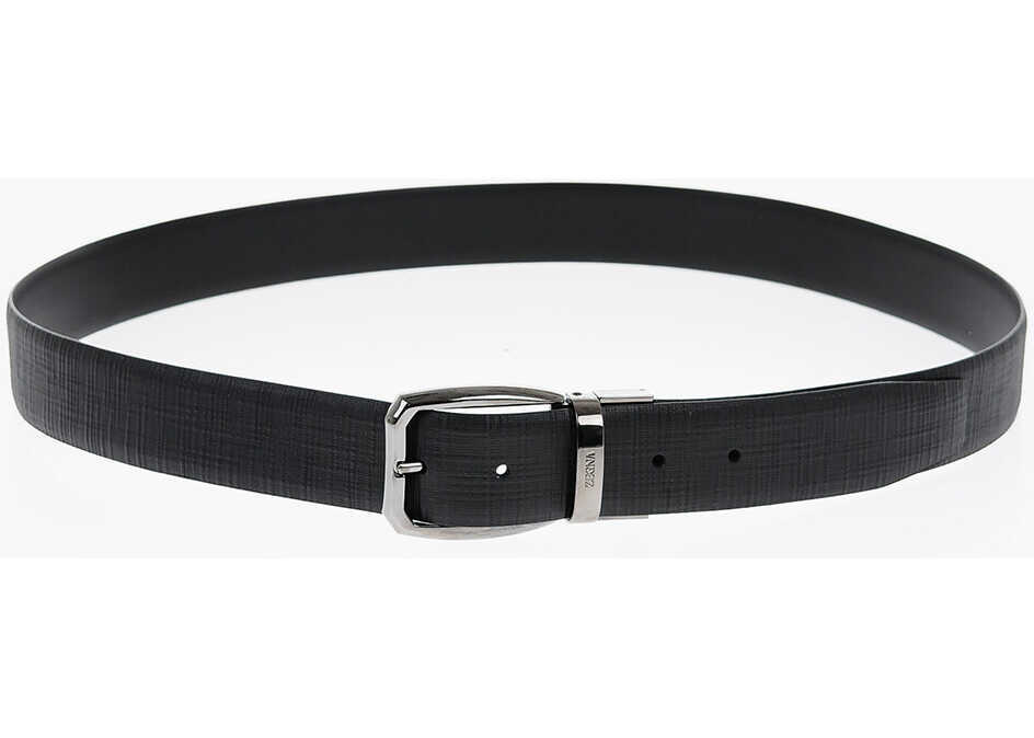 Curele Ermenegildo Zegna Reversible Leather Belt 35Mm Black Barbati (BM 11359139) 2