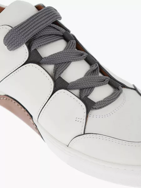 Sneakers Ermenegildo Zegna Luxury Leather Tiziano Low-Top Sneakers White Barbati (BM 11359142) 4