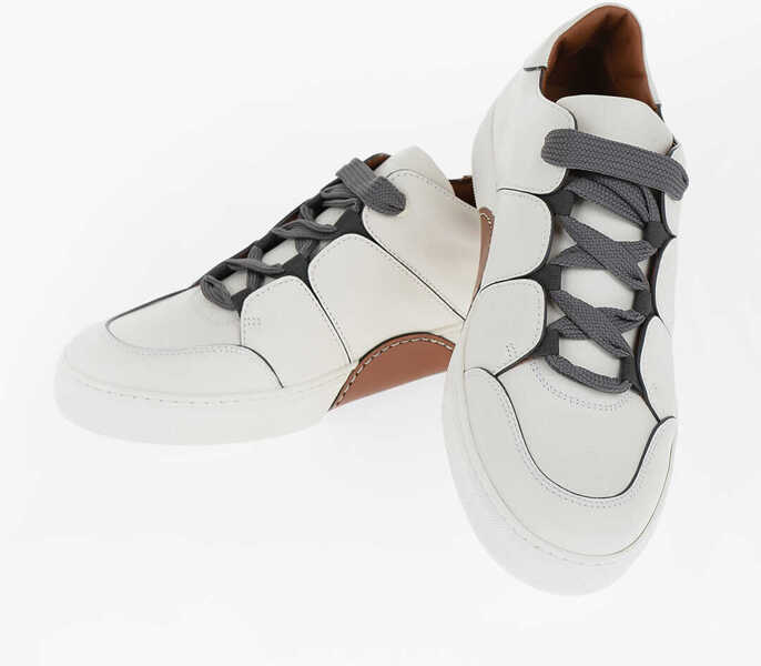Sneakers Ermenegildo Zegna Luxury Leather Tiziano Low-Top Sneakers White Barbati (BM 11359142) 1