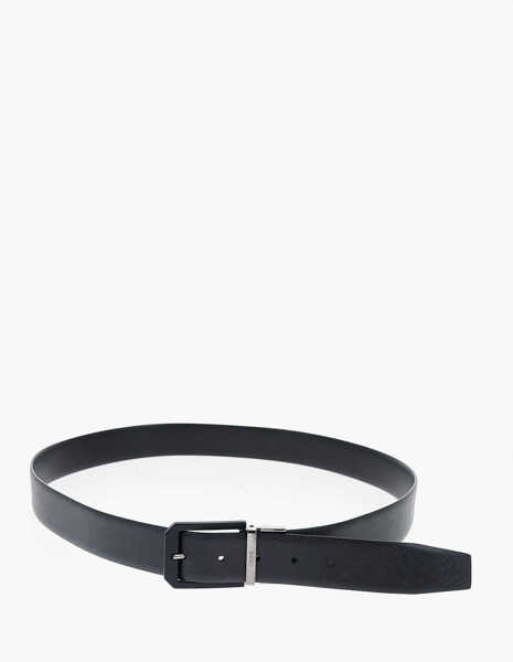 Curele Ermenegildo Zegna Reversible Leather Belt 35Mm Blue Barbati (BM 11359154) 3
