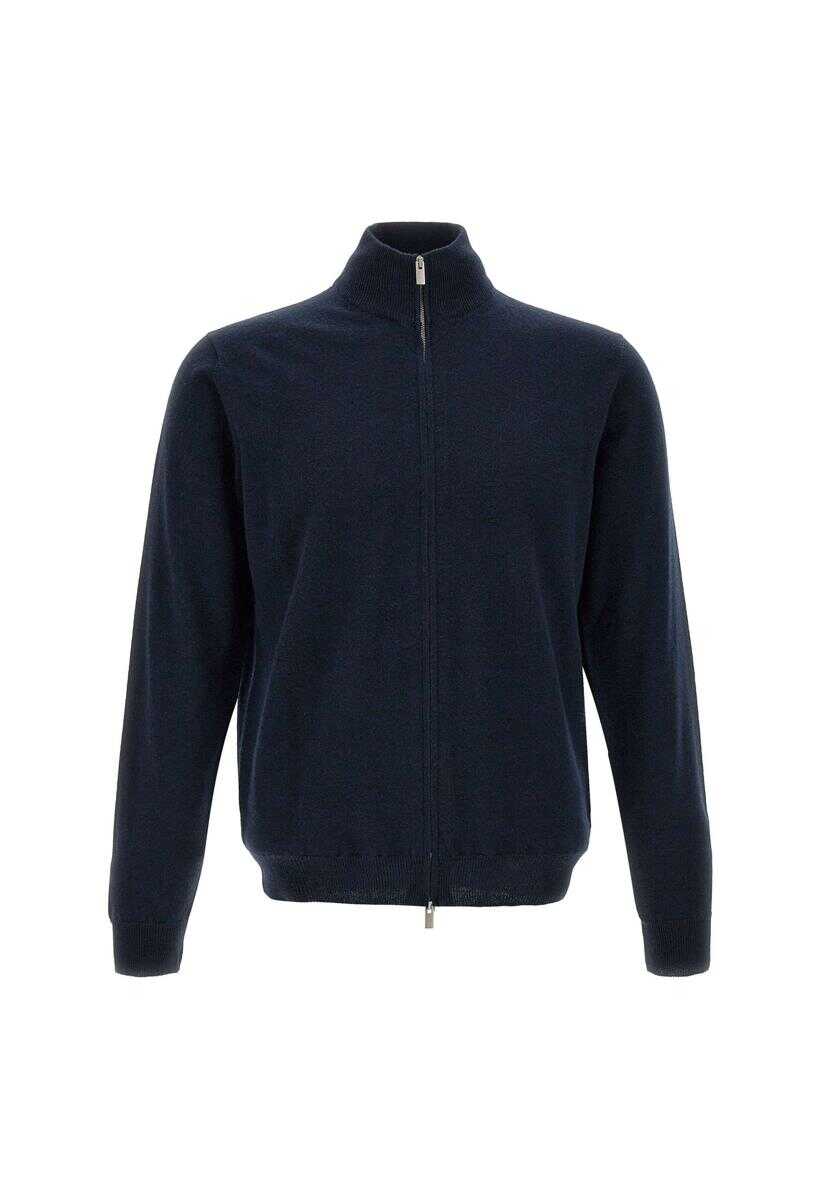 FILIPPO DE LAURENTIIS FILIPPO DE LAURENTIIS Wool and cashmere sweater Blue