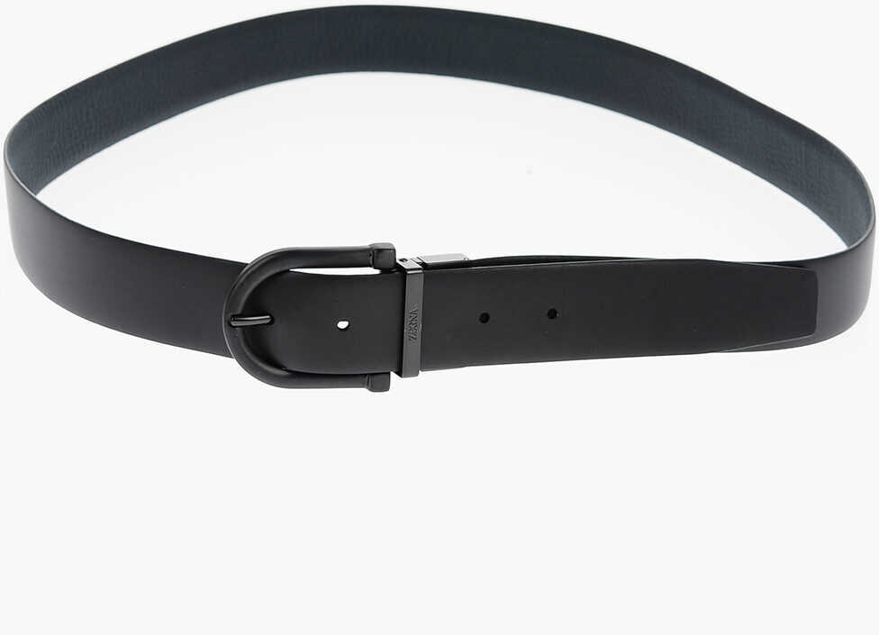 Curele Ermenegildo Zegna Reversible Leather Belt 35Mm Blue Barbati (BM 11368835) 3