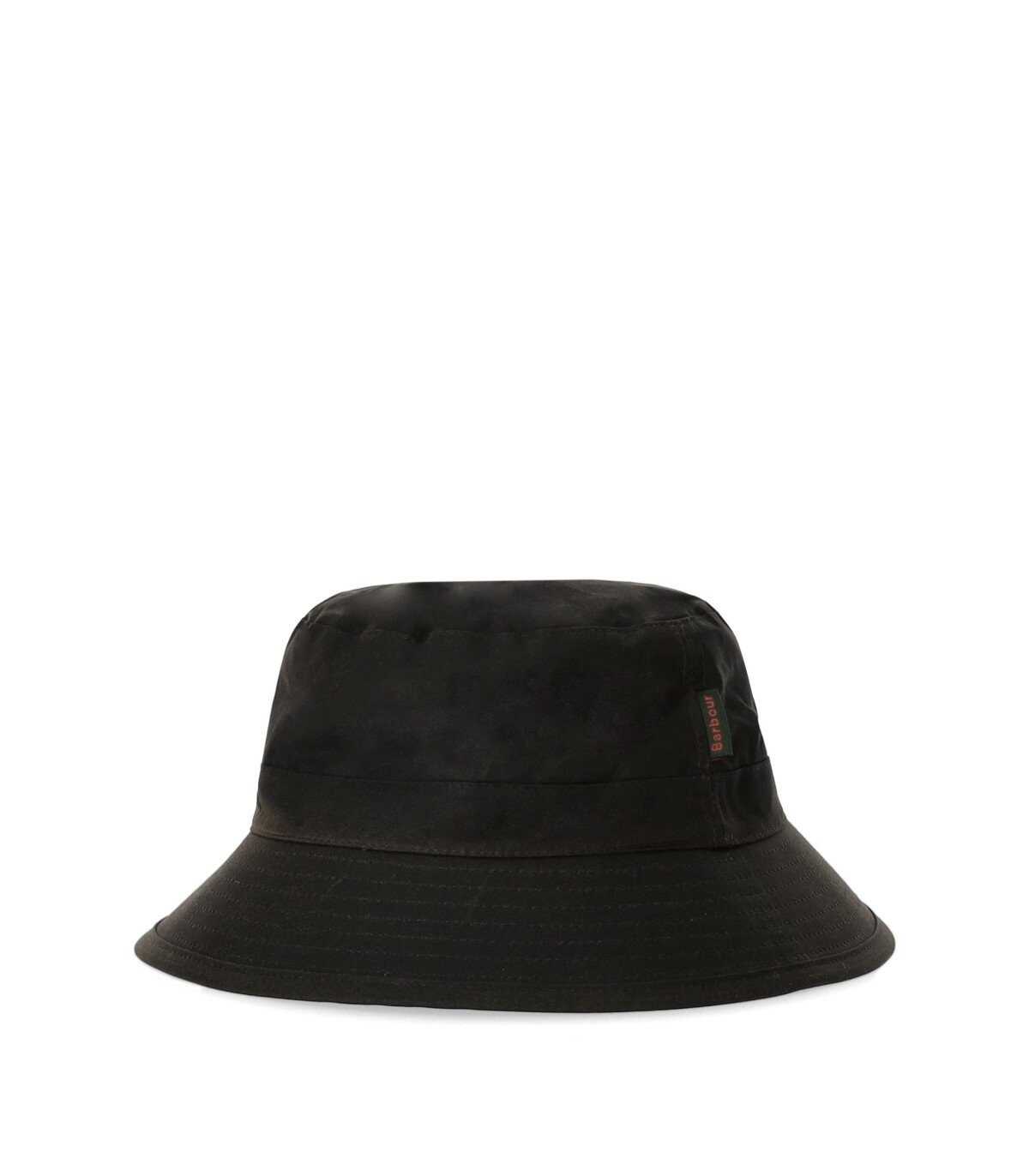 Barbour BARBOUR WAX SPORTS OLIVE GREEN BUCKET HAT Green