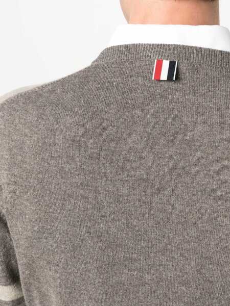 Pulovere casual Thom Browne 4Bar Shirt BEIGE Barbati (BM 11373413) 5