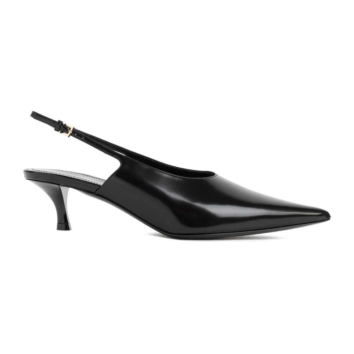 Givenchy GIVENCHY SHOW KITTEN HEELS SLINGBACK PUMPS SHOES BLACK