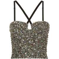 Topuri Dolce & Gabbana Sequin Bustier Top Femei