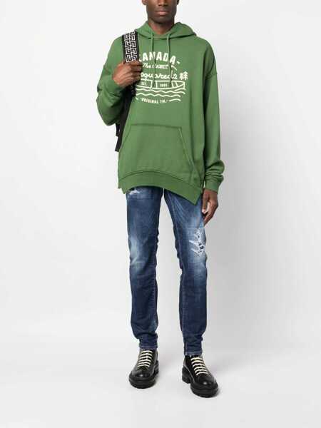 Bluze de trening DSQUARED2 Sweatshirt With Logo GREEN Barbati (BM 11392154) 2