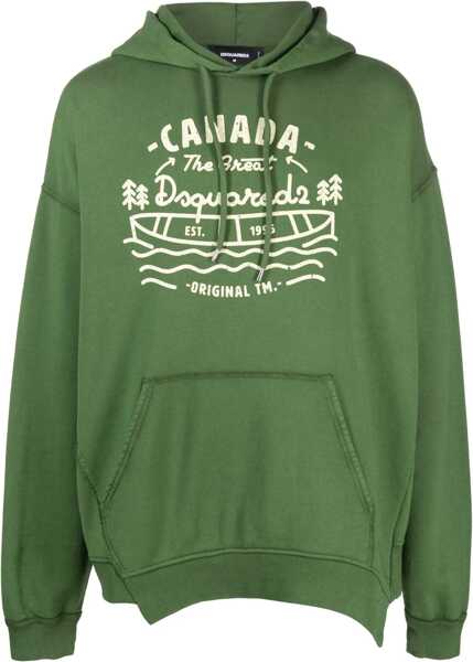 Bluze de trening DSQUARED2 Sweatshirt With Logo GREEN Barbati (BM 11392154) 1