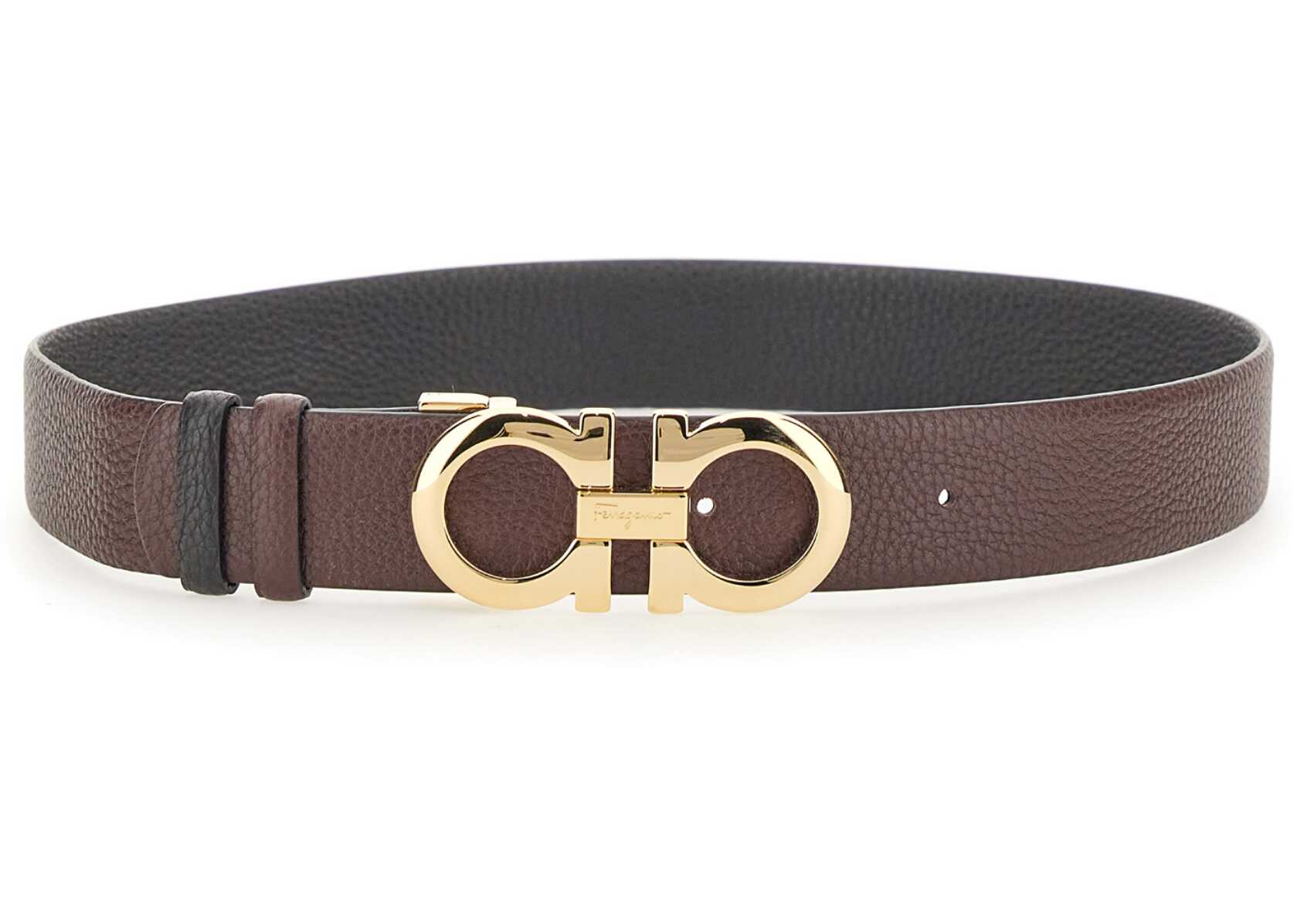 Ferragamo Belt With Buckle Hooks BROWN