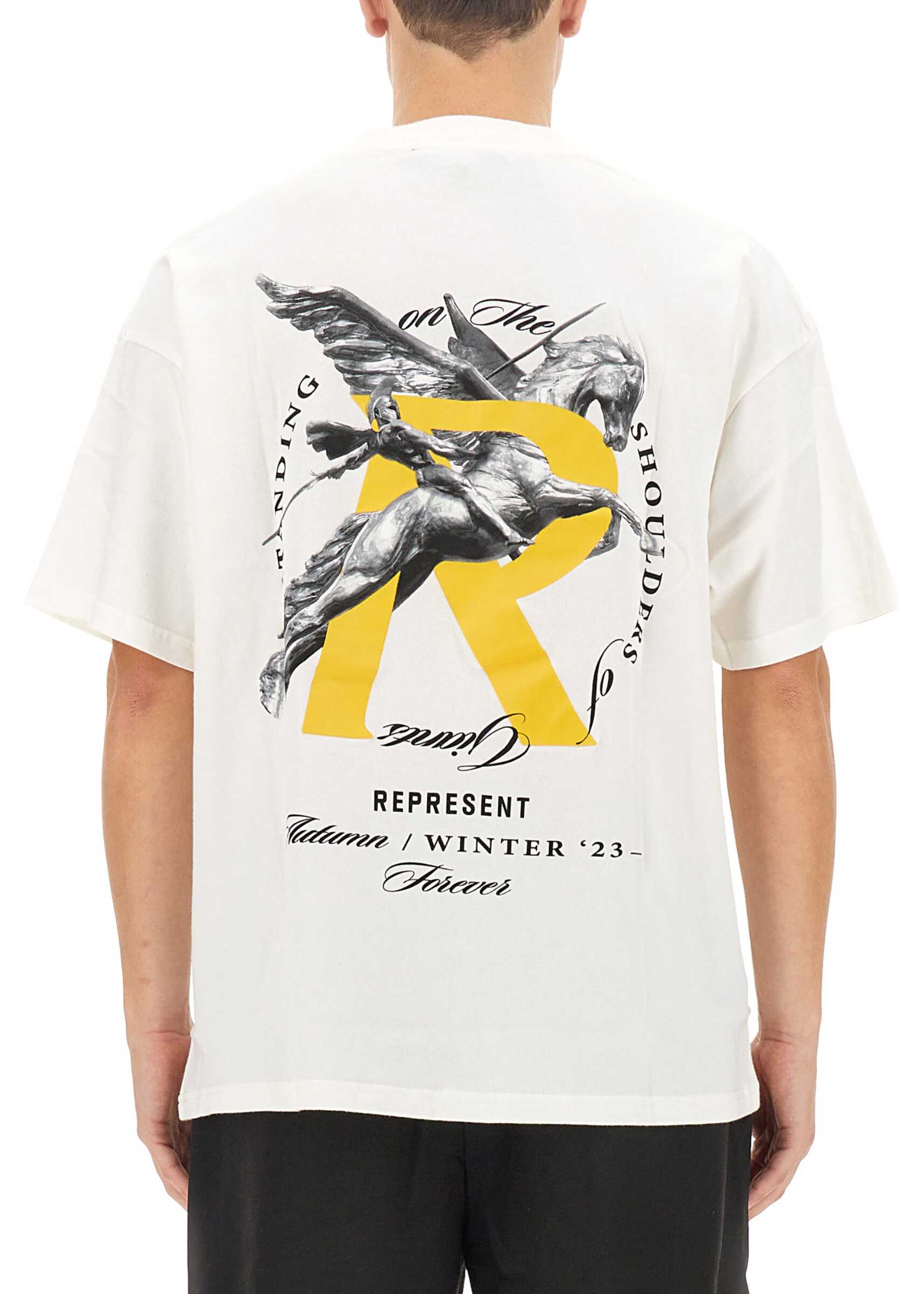 REPRESENT T-Shirt With Print WHITE