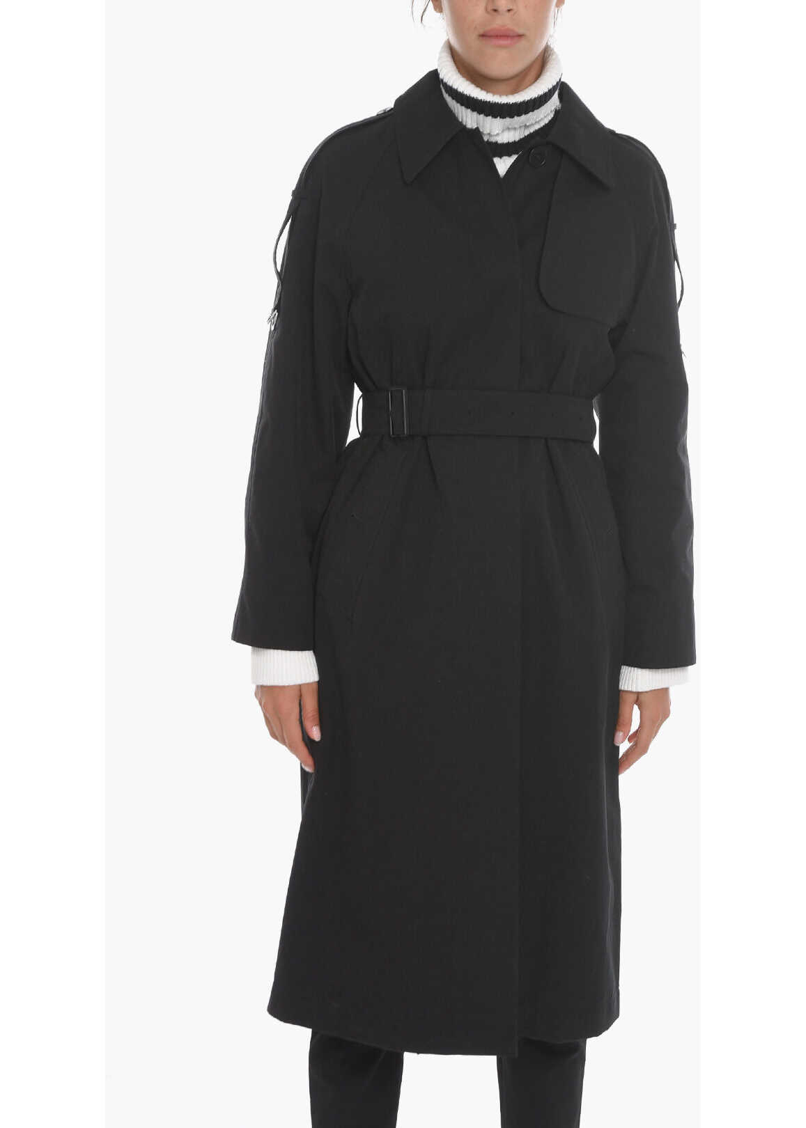 Burberry Single-Breasted Whitmore Belted Trench Black
