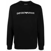 Pulovere Emporio Armani Cotton Blend Crewneck Sweatshirt Barbati