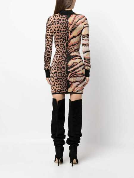 Rochii casual Roberto Cavalli Mini Dress BROWN Femei (BM 11412458) 4