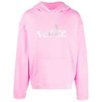 Bluze de trening Erl Unisex Silver Printed Venice Hoodie Knit Clothing Barbati