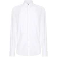 Camasi Dolce & Gabbana Tuxedo Gold Cotton Poplin Shirt Barbati