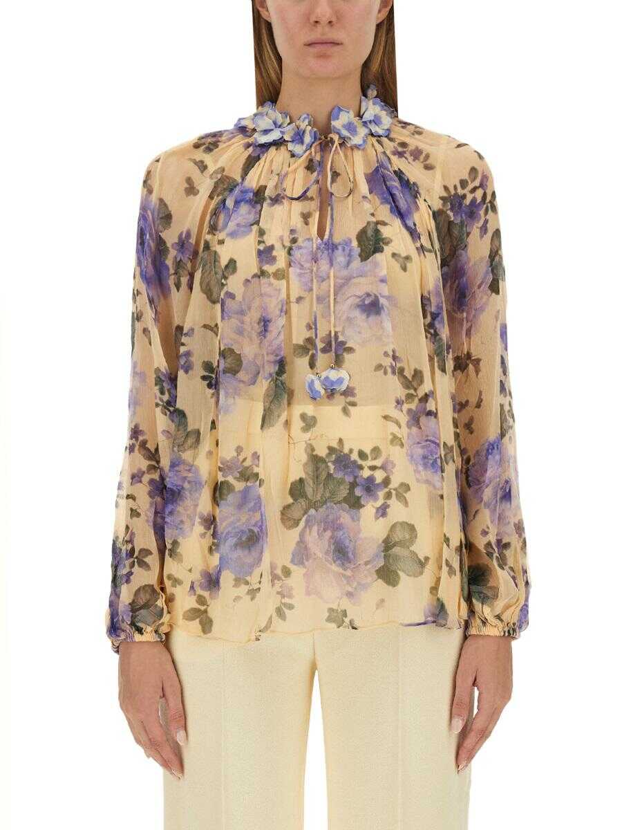 Poze ZIMMERMANN ZIMMERMANN BLOUSE WITH FLORAL PRINT MULTICOLOUR b-mall.ro 