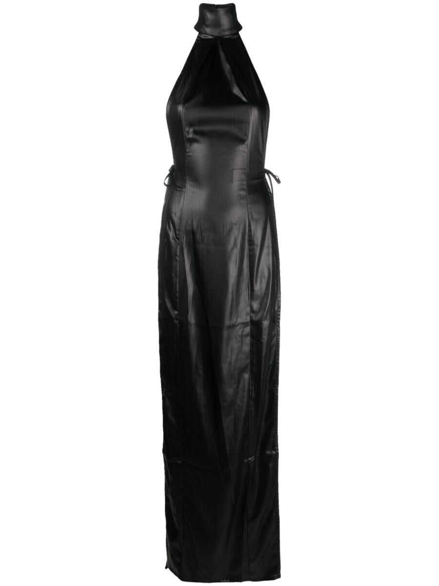 LUDOVIC DE SAINT SERNIN LUDOVIC DE SAINT SERNIN Halter neck long dress Black