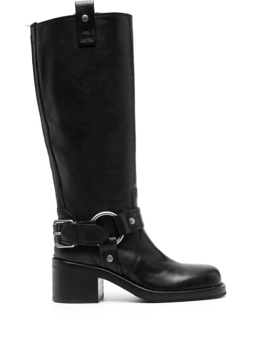 ASH ASH Scorpio Bis vegetable tanned leather boots Black
