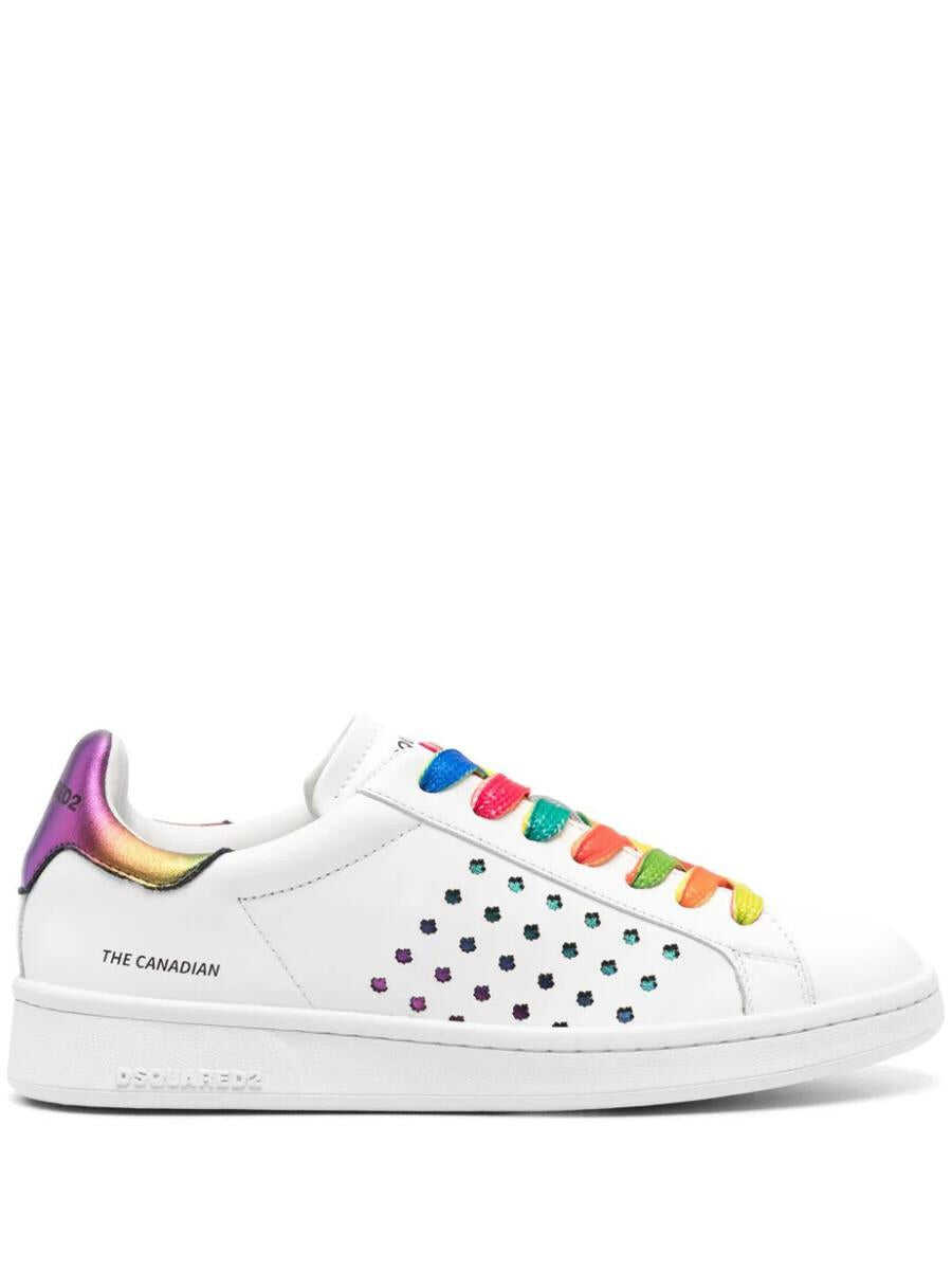 Poze DSQUARED2 DSQUARED2 Boxer Sneakers In And Multicolour White