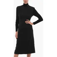 Imbracaminte Dama pagina 411 - Rochii lungi Prada Wool Long Sleeved Dress Black Femei (BM 11436860) - B-mall.ro