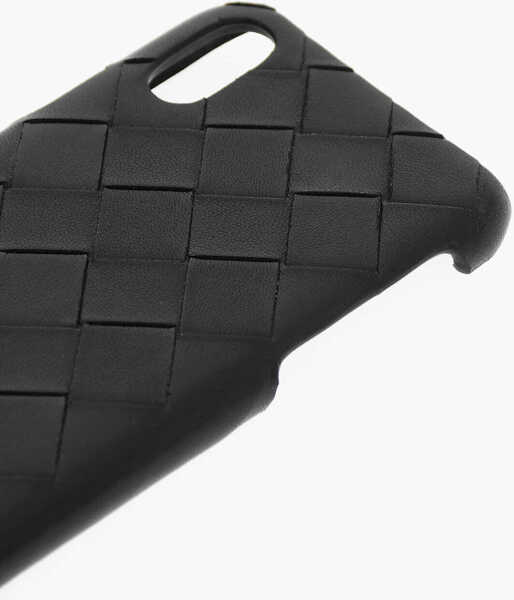 Huse mobil & tablete Bottega Veneta Intreccio Soft-Leather Iphone Xs Case Black Femei (BM 11436908) 2