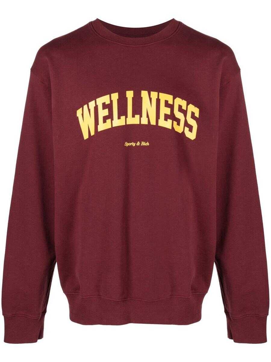 SPORTY & RICH SPORTY & RICH Wellness sweatshirt MERLOT/GOLD