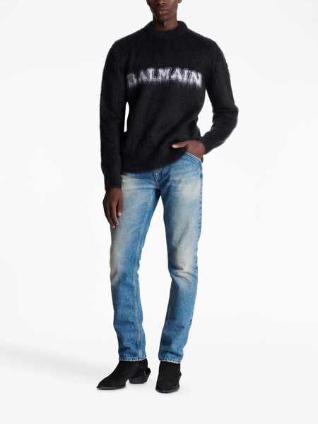 Bluze de trening Balmain Retro Logo Pullover BLACK Barbati (BM 11459231) 2