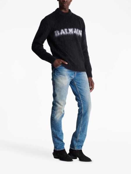 Bluze de trening Balmain Retro Logo Pullover BLACK Barbati (BM 11459231) 3