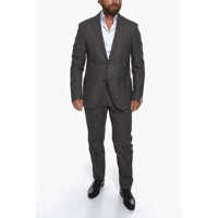 Costume District Check Gate Virgin Wool Blend Suit Barbati