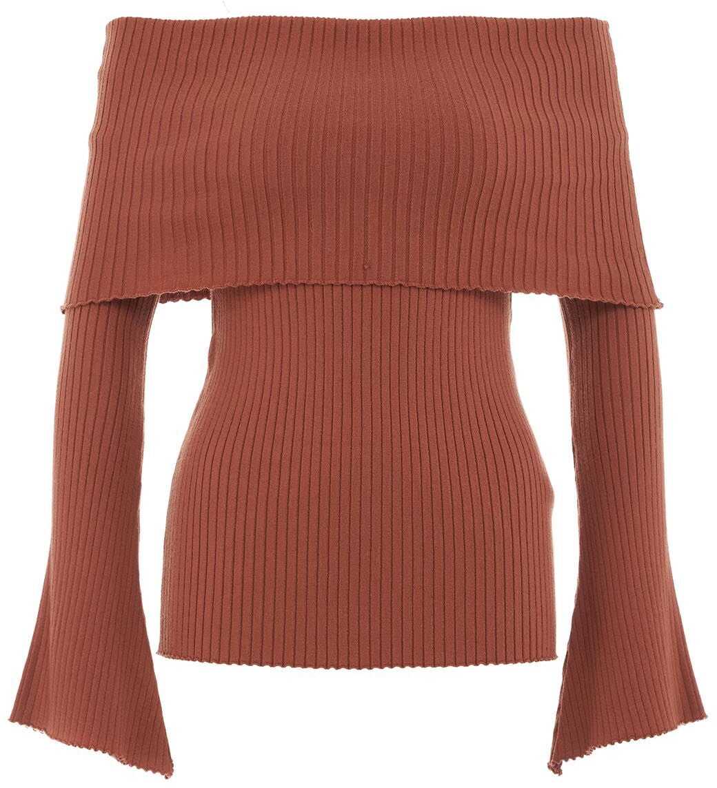 AKEP Ribbed sweater Brown