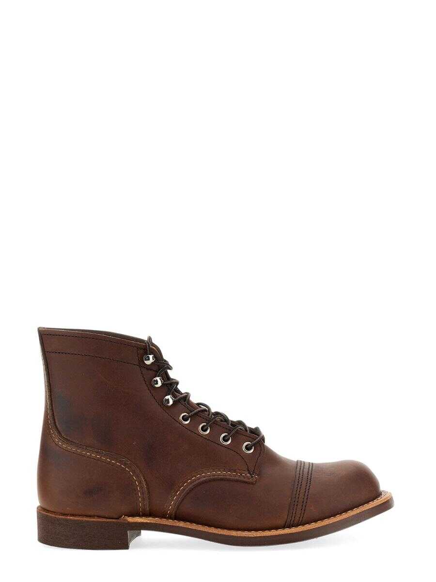 RED WING SHOES RED WING SHOES LEATHER BOOT BROWN