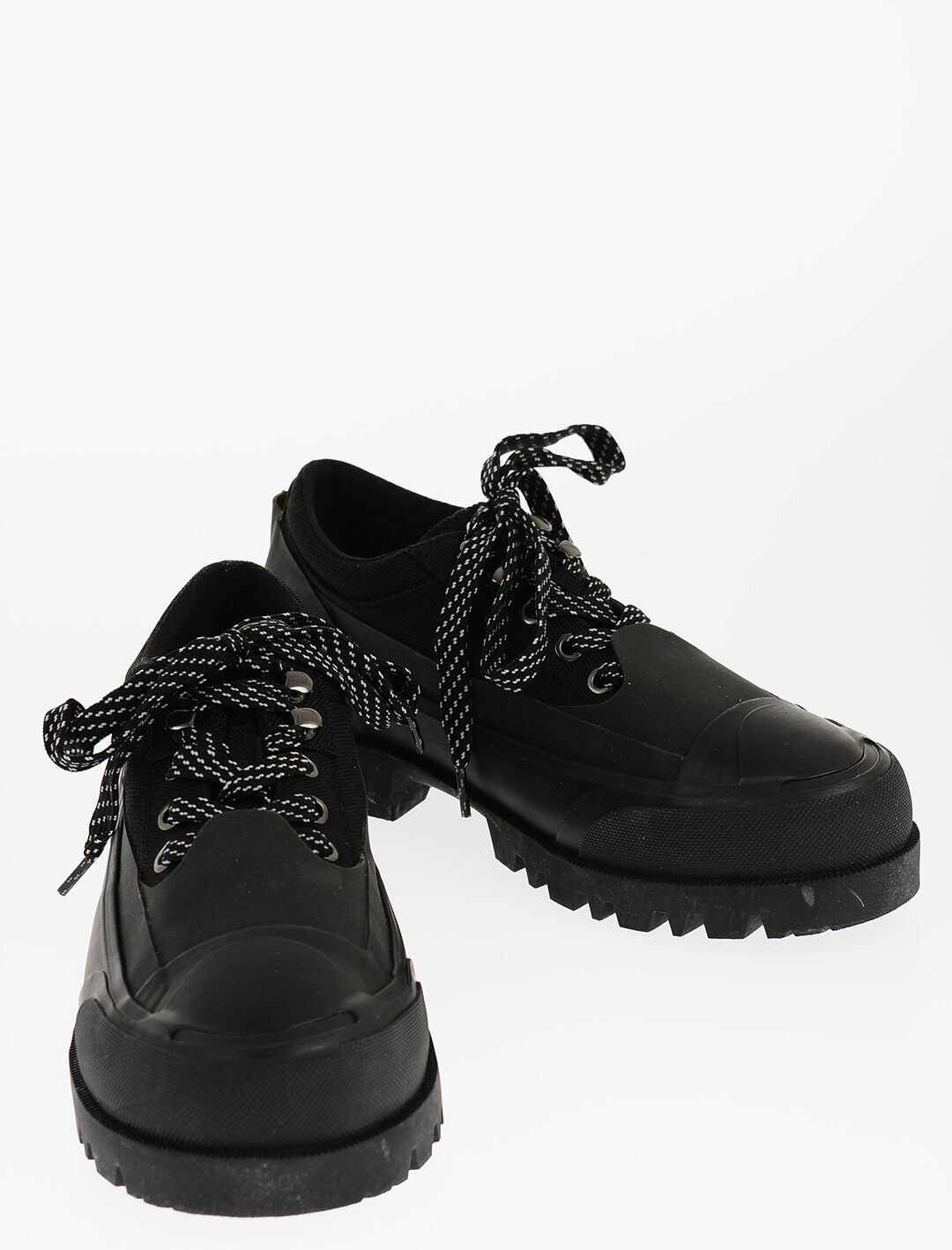 Diesel Solid Color D-Hiko Low-Top Hiking Sneakers Black