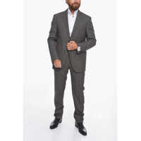 Costume District Check Academy Virgin Wool Suit Barbati