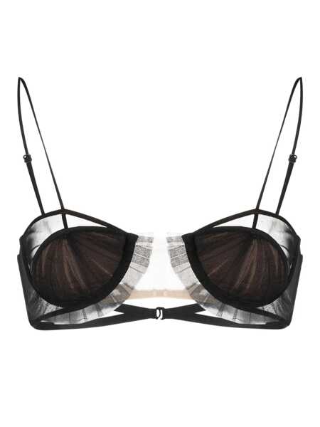 Sutiene NENSI DOJAKA Nensi Dojaka Exploding Flower Bra Black Femei (BM 11468969) 1