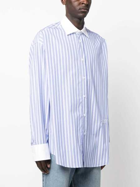 Camasi casual MM6 Maison Margiela Oversize Fit Shirt AZURE Barbati (BM 11469878) 3