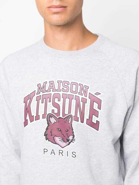 Bluze de trening MAISON KITSUN Fox Campus Sweatshirt GREY Femei (BM 11473391) 5
