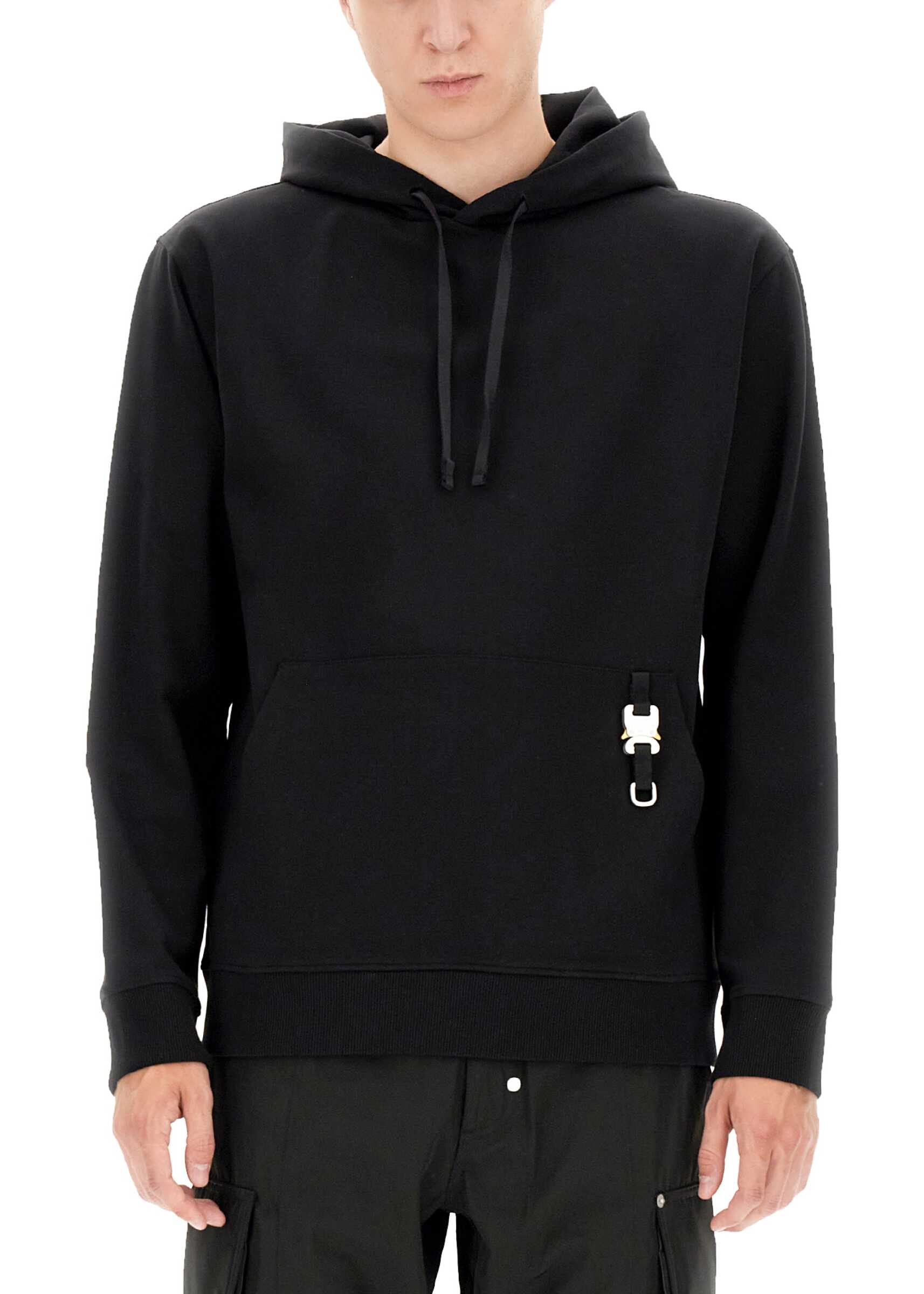 1017 ALYX 9SM Sweatshirt With Logo Metal Buckle BLACK