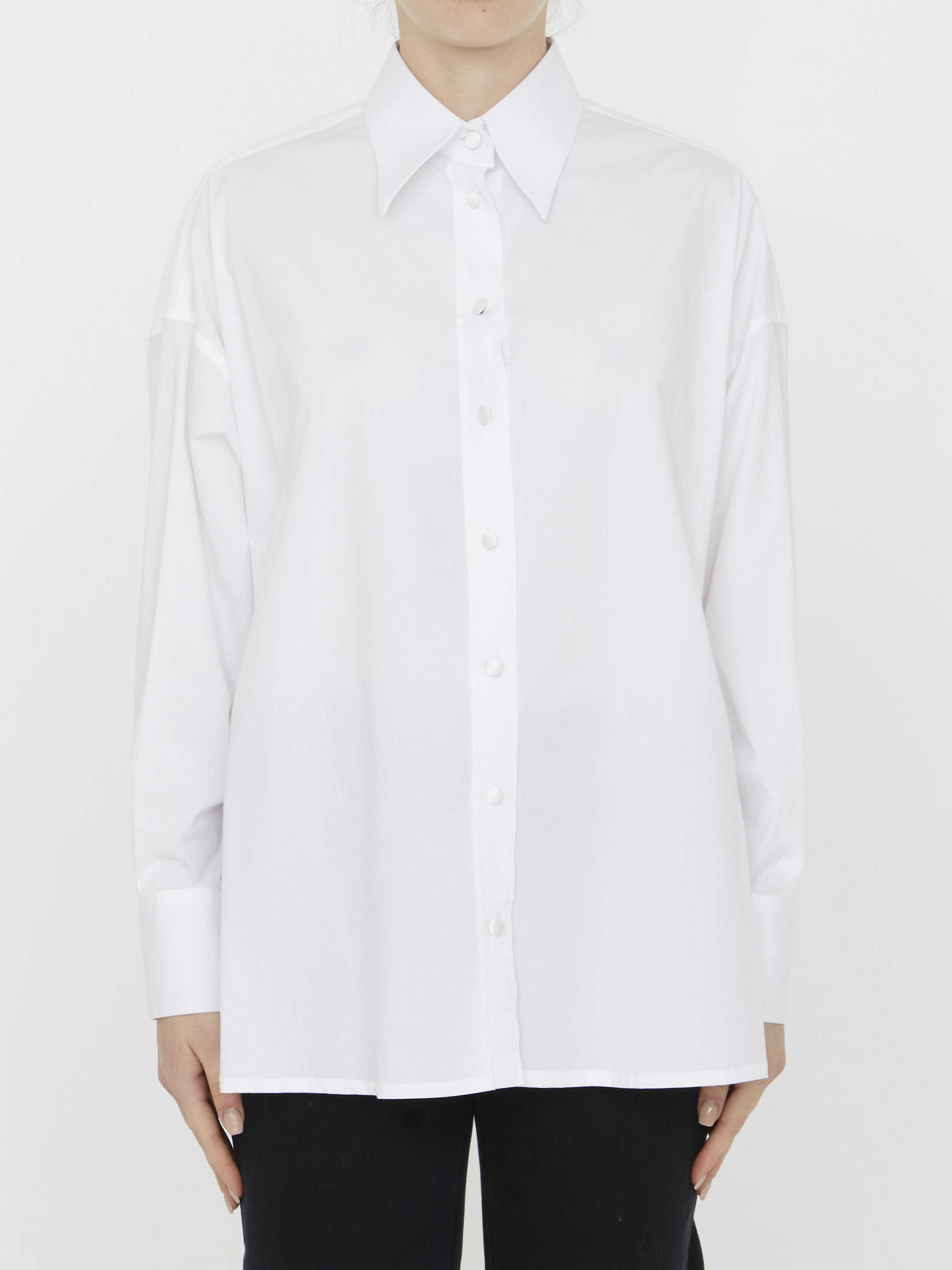 Poze Dolce & Gabbana Cotton Poplin Shirt WHITE b-mall.ro 